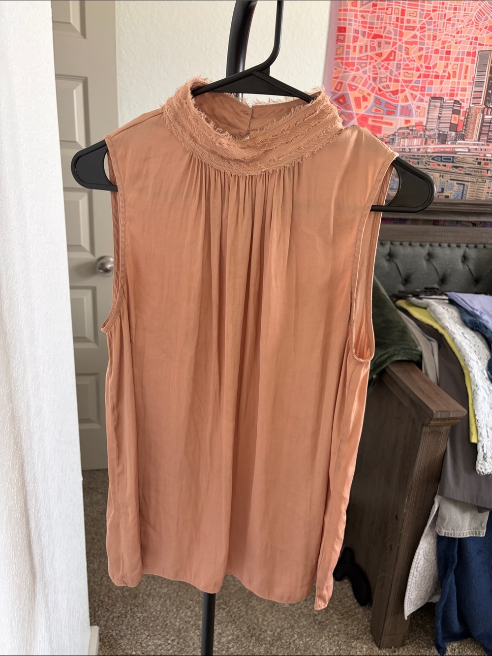 Worthington Sleeveless High-Neck Camisole in Peach